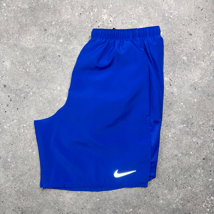 blue shorts