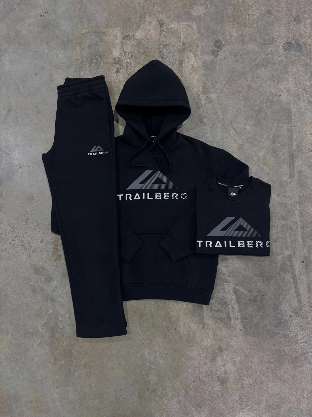 black & grey tracksuit