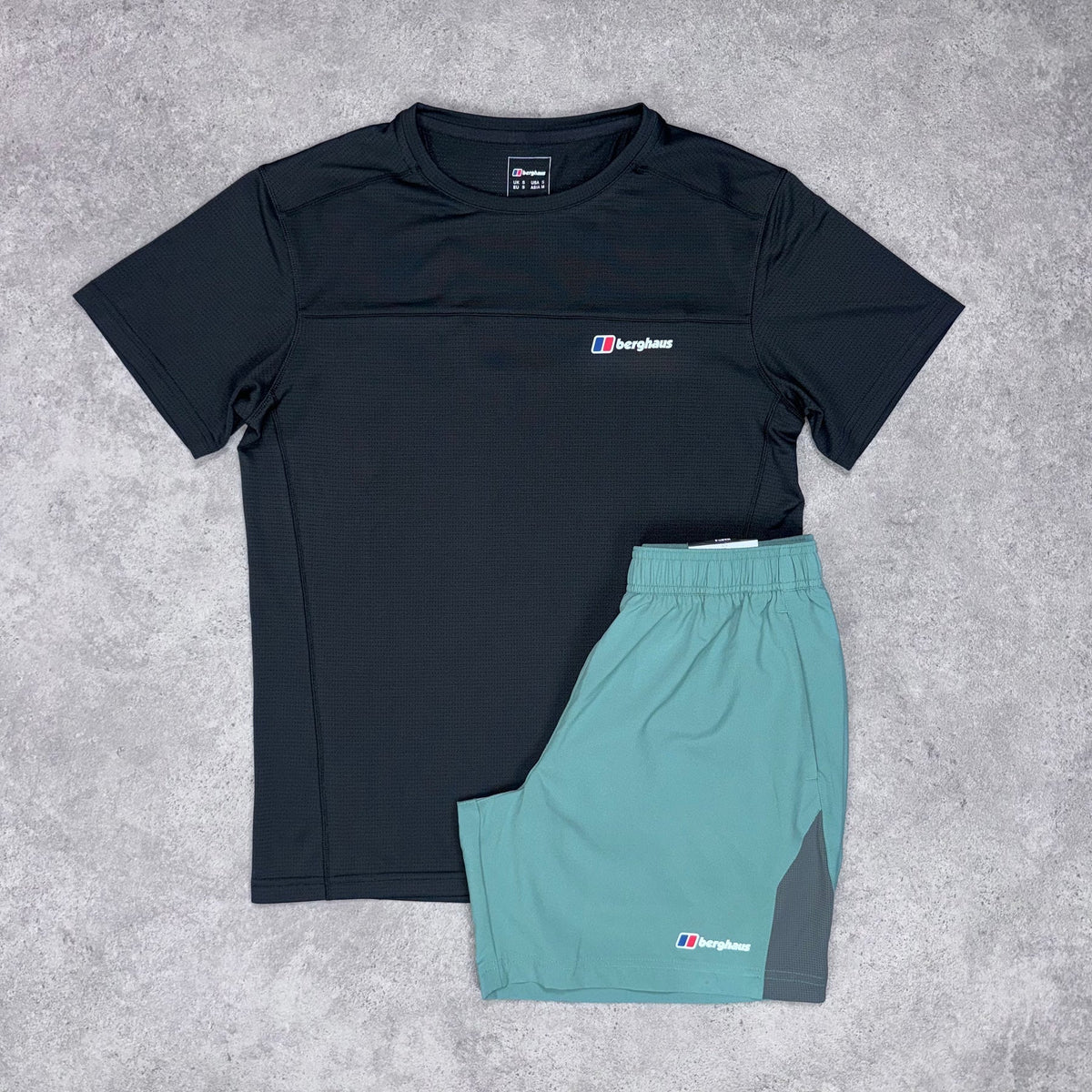 mint & black short set