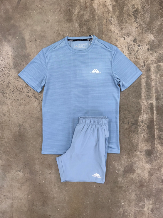 blue short set