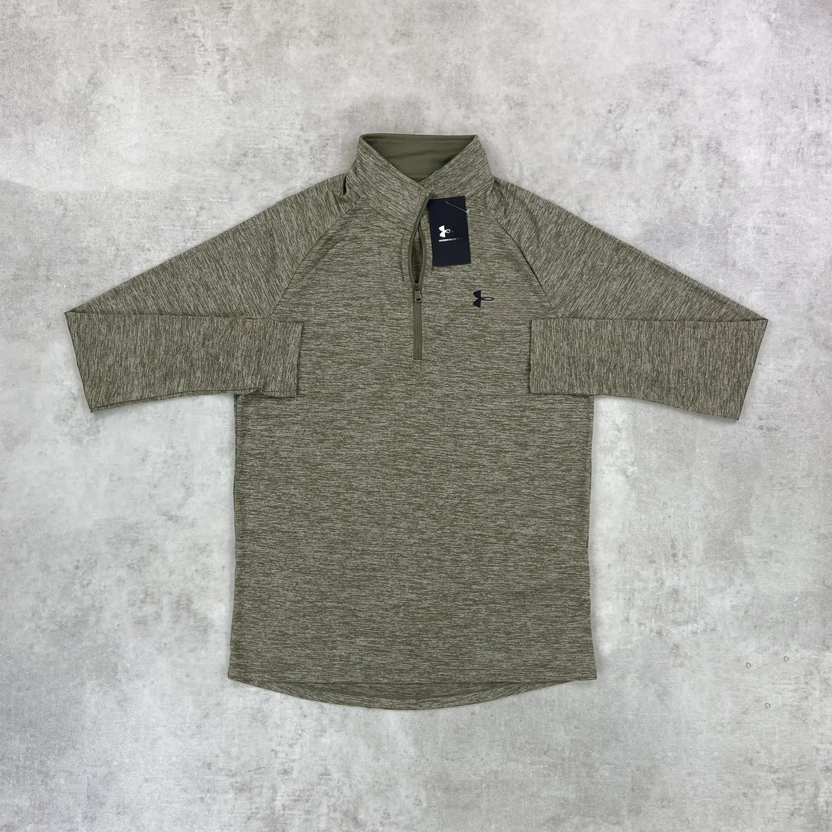 khaki half-zip top