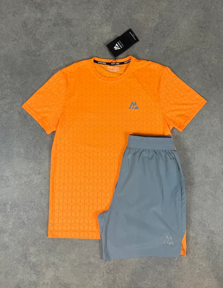 orange short set