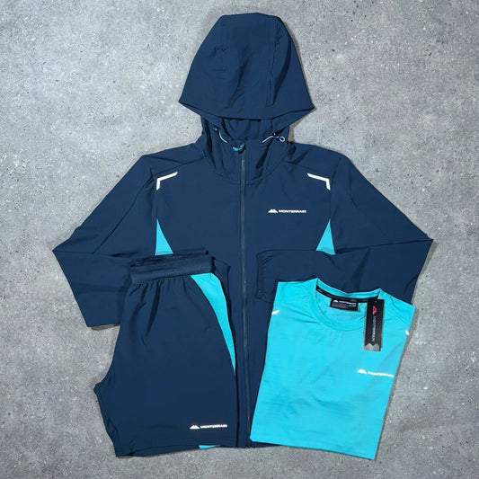 Navy Jacket & Shorts Set