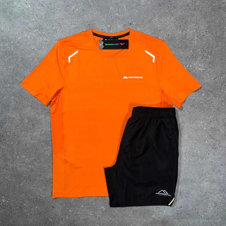 orange short set