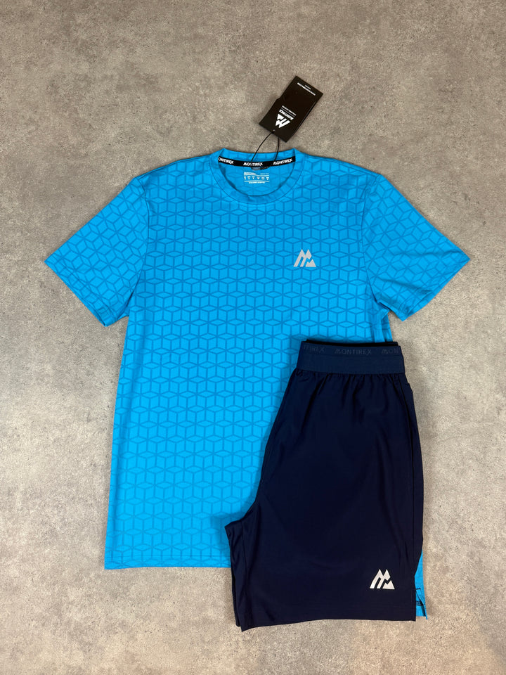 blue short set