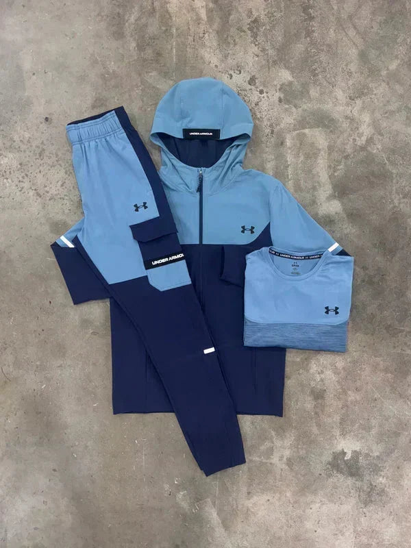 navy & blue tracksuit