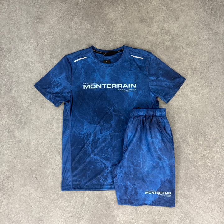 blue short set