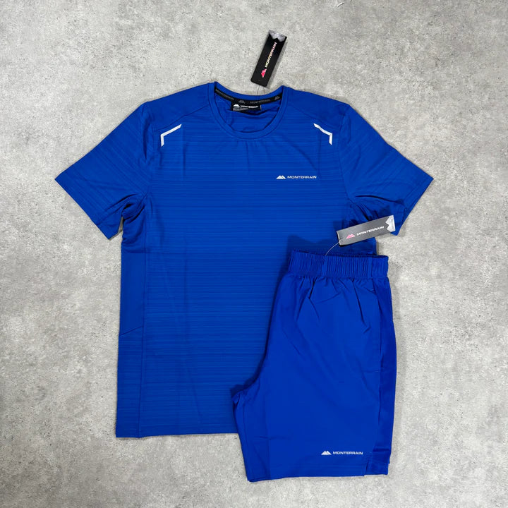 blue short set