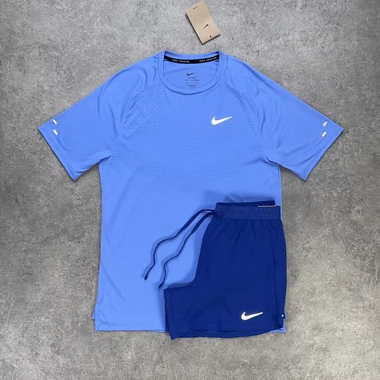 blue short set