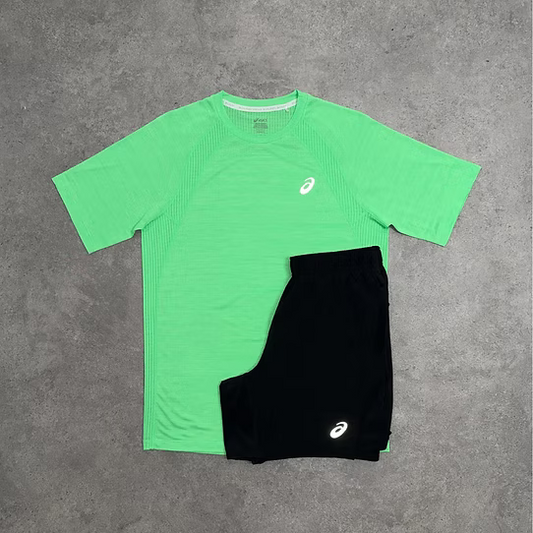Green & Black Short Set