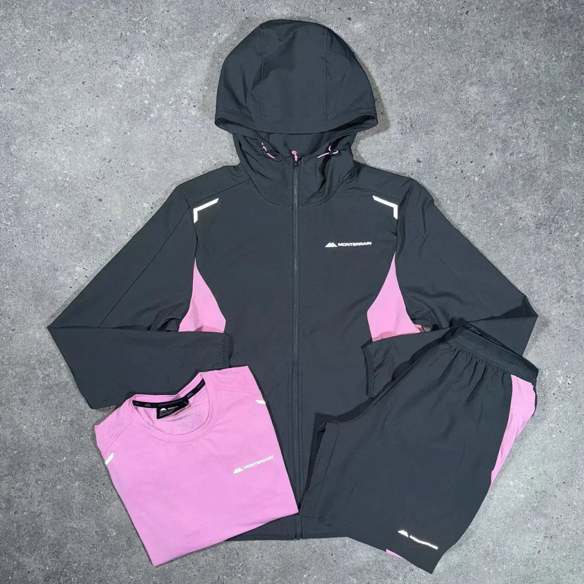pink jacket & shorts set