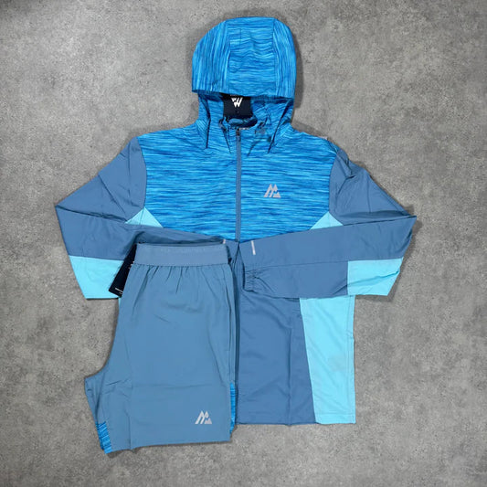 Blue Jacket & Shorts Set