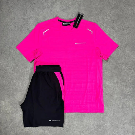 Pink & Black Short Set