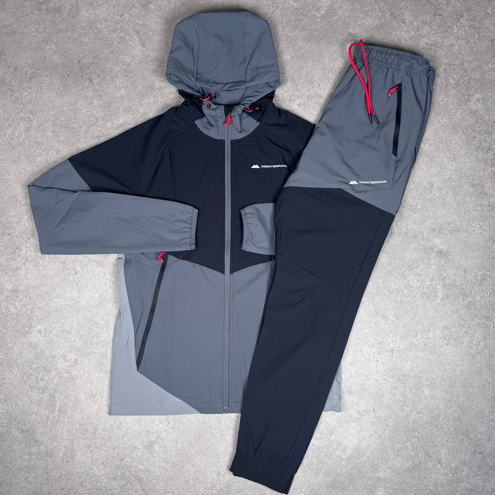 navy & grey tracksuit