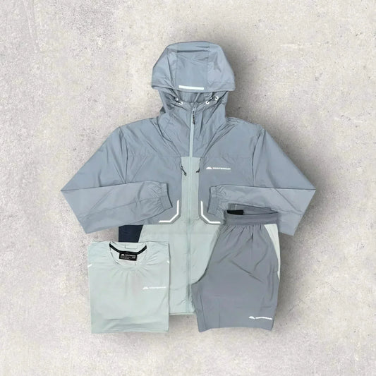 Grey Jacket & Shorts Set