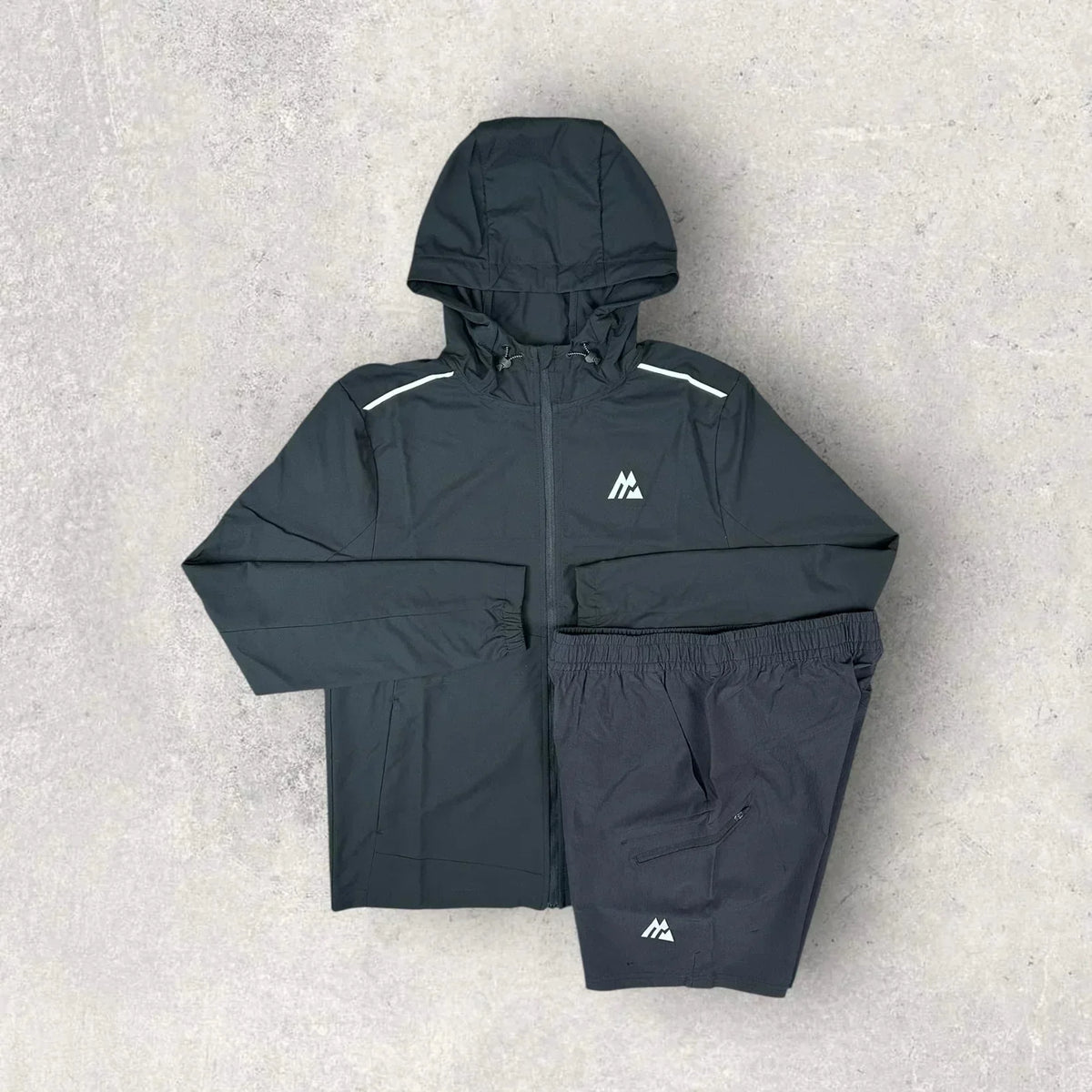black jacket & shorts set