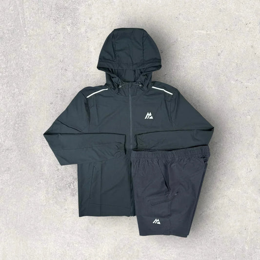 Black Jacket & Shorts Set