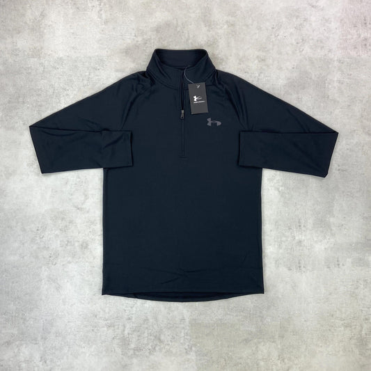 Black Half-Zip Top