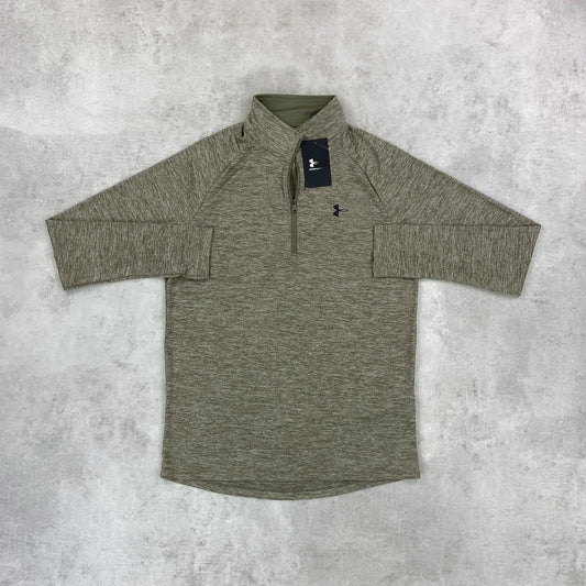 Khaki Half-Zip Top